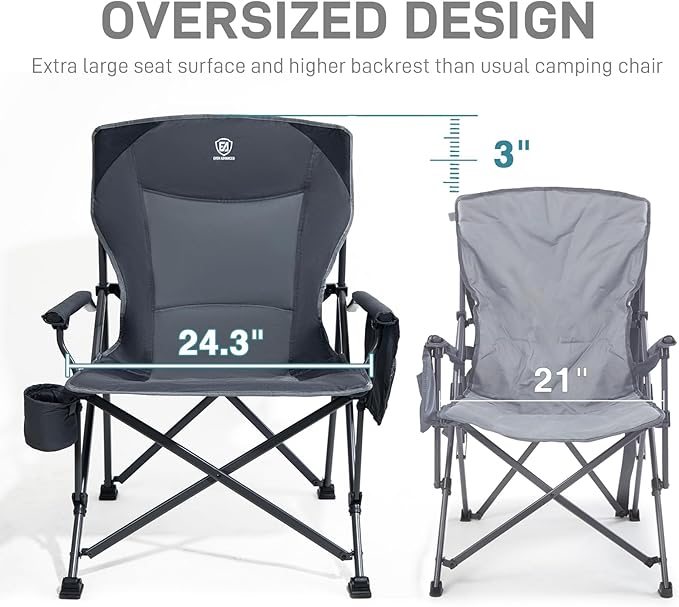EVER ADVANCED Oversized Folding Camping Chair - Image 5