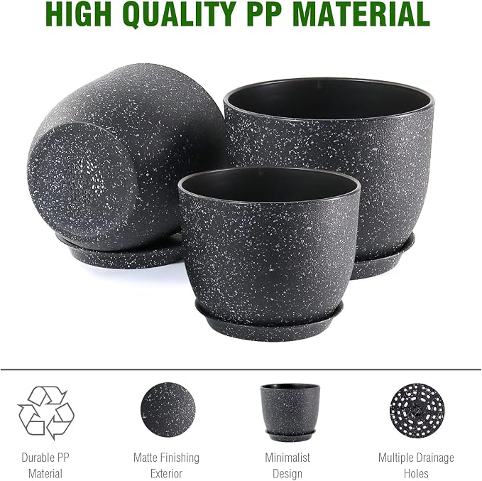 Plant Pots 10/9/8 inch, Flower Pots - Image 4