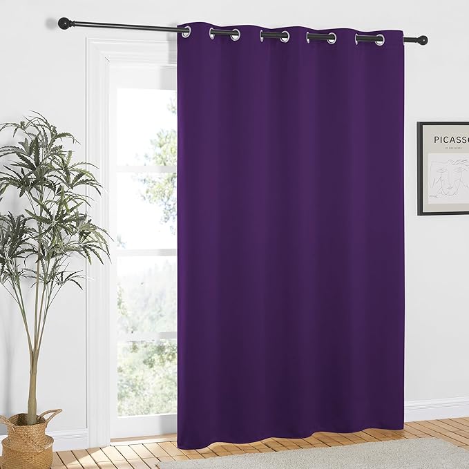 NICETOWN Royal Purple Blackout Curtains 84 inch Length, Grommet Top Room - Image 8