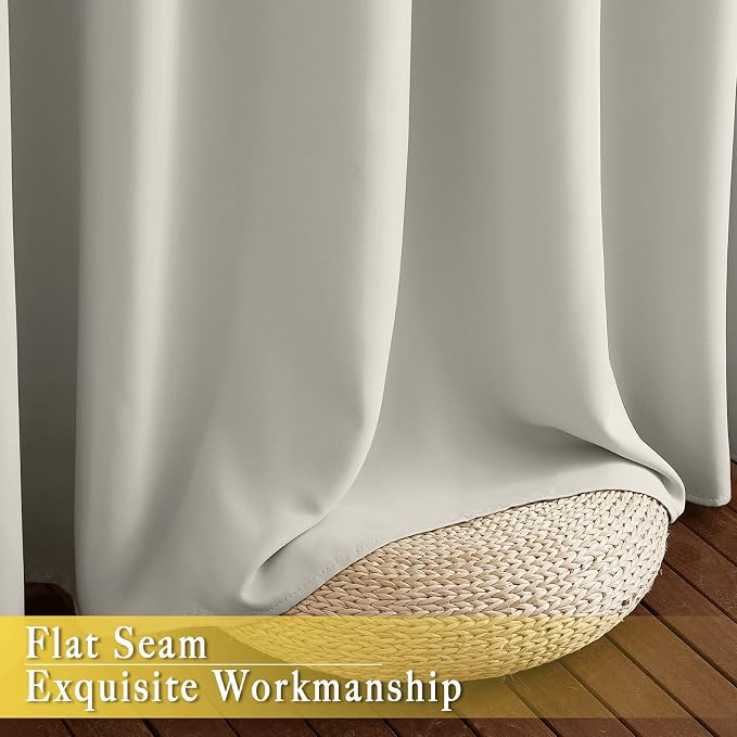 NICETOWN Sliding Door Curtain 108 inches Long, Grommet Privacy Room Darkening - Image 7