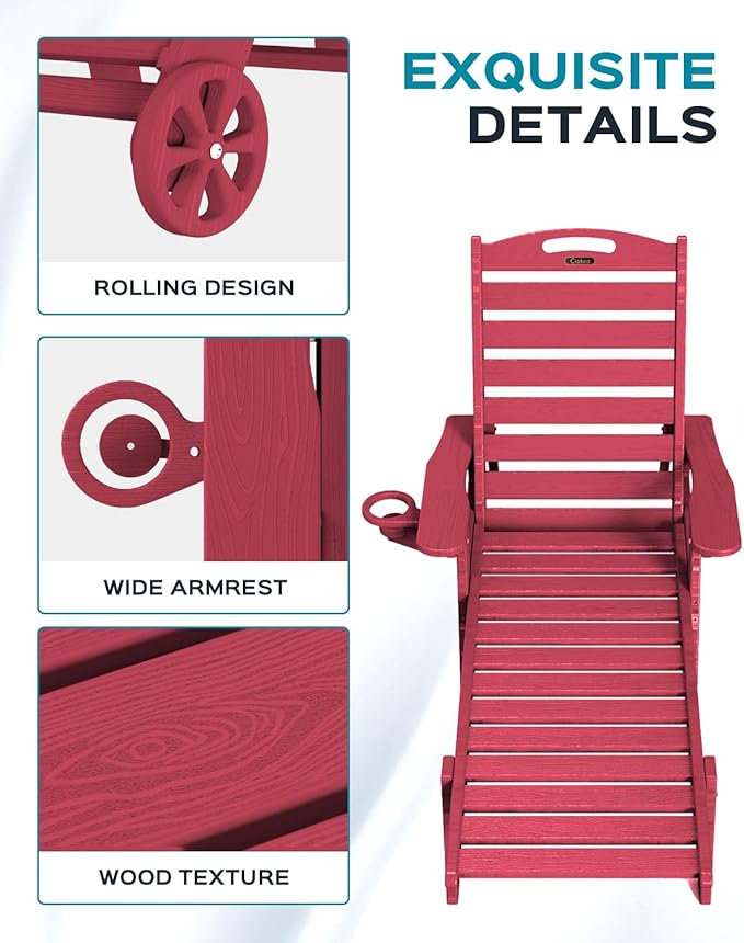 Ciokea Lounge Chair Outdoor, Oversized Chaise Lounge Chair - Image 5