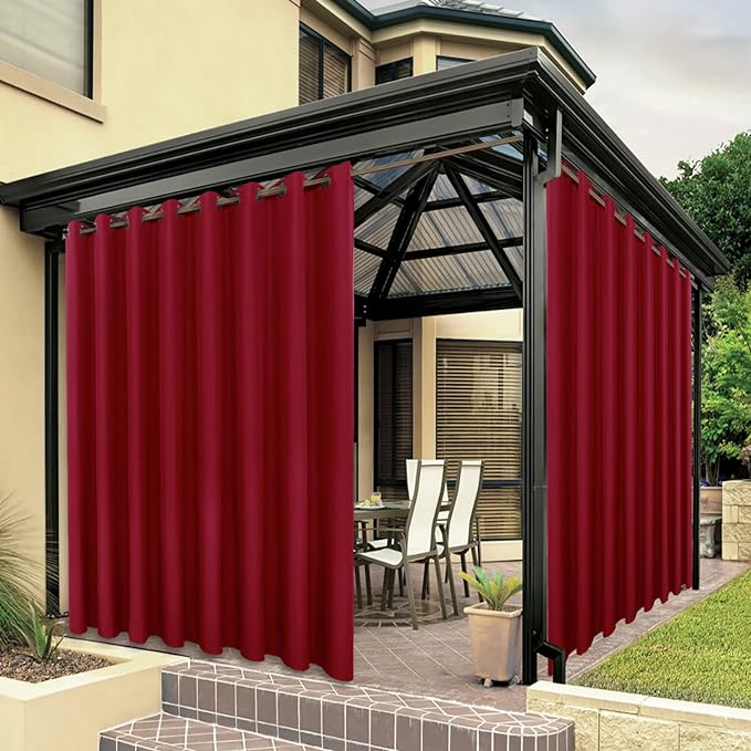 BONZER Wide Waterproof Outdoor Curtains by Bonzer