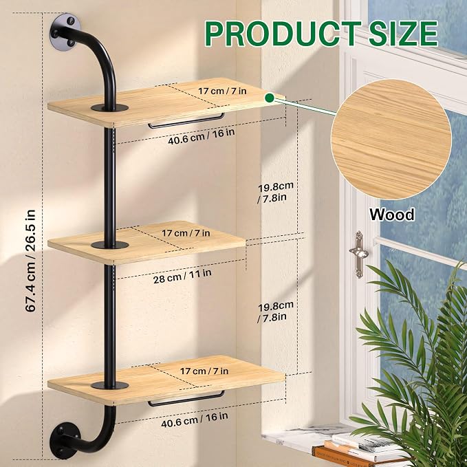 DELLAN Window Plant Shelves, Rotating Plant Shelf - Image 2
