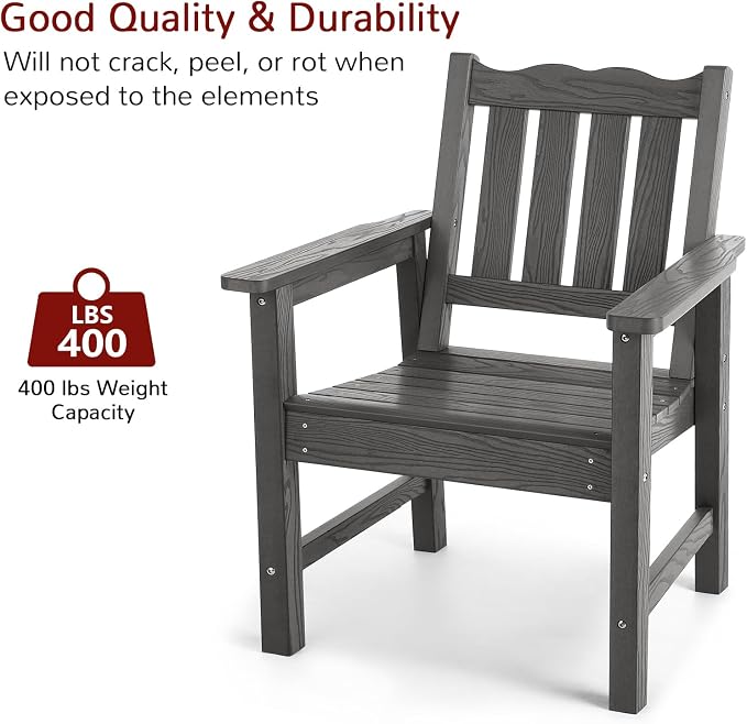 Stoog 6 Pieces Outdoor Patio Dining Set, All-Weather Dining Table and Chairs Set - Image 6