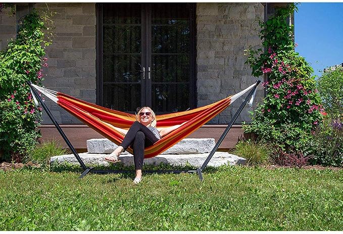 Vivere Brazilian Style Sunbrella Double Hammock - Image 2