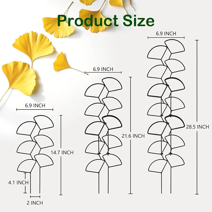 Indoor Plant Trellis for Climbing Plants, 3 Pack Stackable Garden Trellis for - Image 2