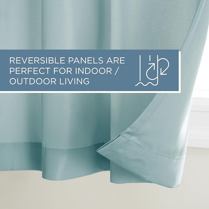 Town & Country Basics Cabana Solid Heavyweight Indoor Outdoor Curtains - Image 3