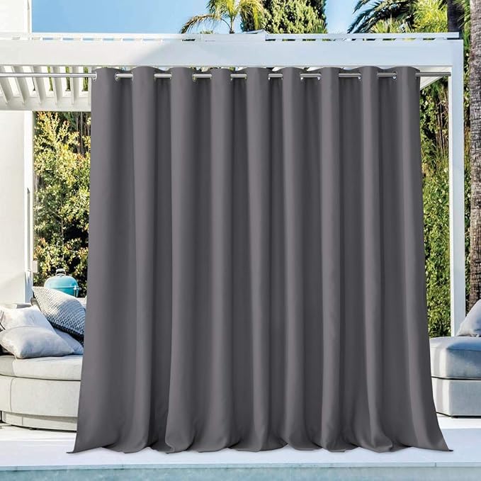 NICETOWN Patio Outdoor Curtain 140" Extra Wide Waterproof by NICETOWN