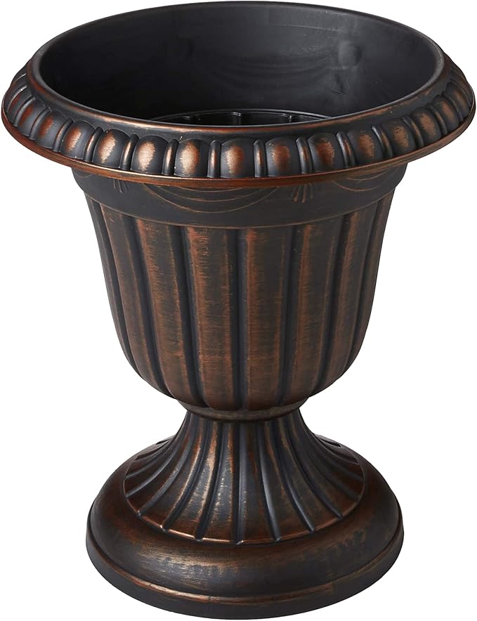 Arcadia Garden Products PL10CP Classic Traditional Plastic Urn Planter - Image 2
