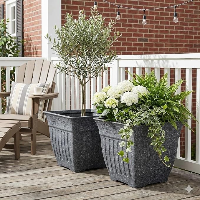 18'' Large Square Planter for Plants - Image 4