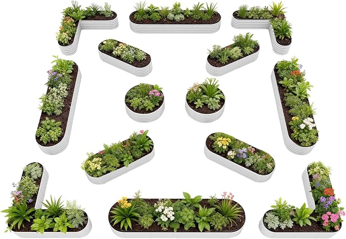 A ANLEOLIFE Set of 14, 18 Inch Tall Raised Garden Beds Kit, Heart-Shaped by AAnleolife