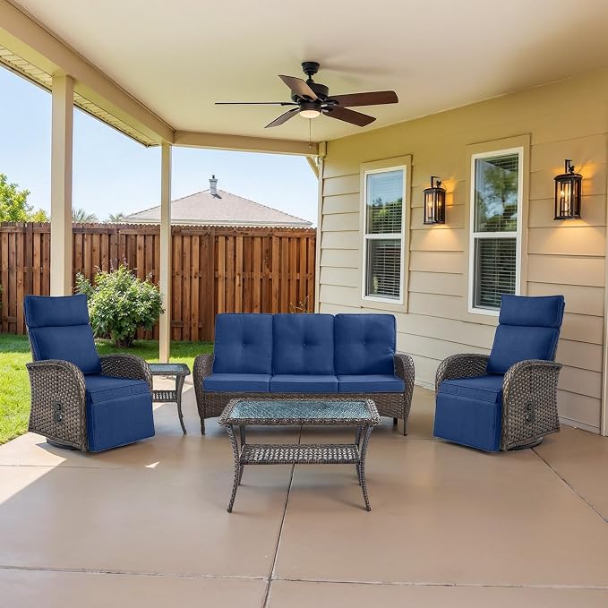 Belord Swivel Outdoor Recliner Chair Set of 2 - Image 2
