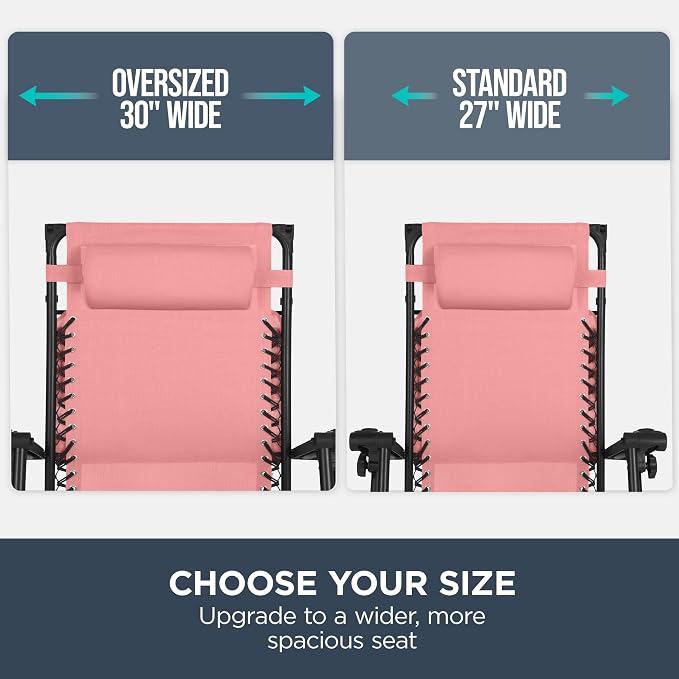 Best Choice Products 30” Wide Folding Zero Gravity Outdoor Recliner Patio - Image 4