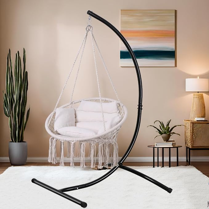 Goutime Hammock Chair, Macrame Hanging Swing Chairs - Image 9