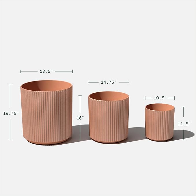 Veradek Demi Series Set of 3 Round Planters - Image 3