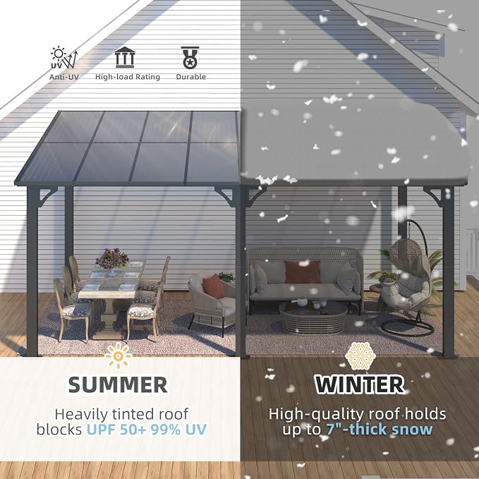 AECOJOY 16' x 8' Gazebo Outdoor Pergola - Image 2