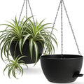 13 Inch 2 Pack Large Self Watering Hanging Planters by UOUZ