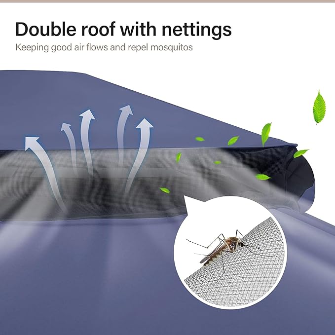 LAUSAINT HOME Semi-Permanent Outdoor Patio Gazebo 10'x20', Heavy Duty Party - Image 5