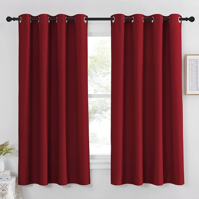 NICETOWN Room Darkening Blackout Red Curtain by NICETOWN