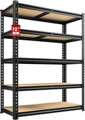 REIBII 2400LBS Storage Shelves 5 Tier Garage Shelving Heavy Duty Adjustable by REIBII