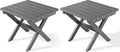 SERWALL Folding Outdoor Side Table Set of 2, Portable Adirondack Side Table by SERWALL