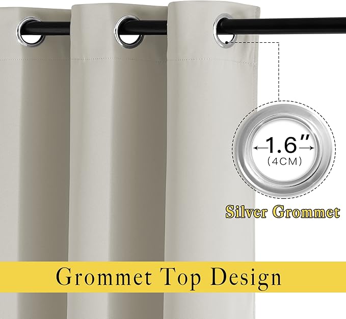 NICETOWN Short Cafe Curtain 54 inch Length, Window Treatment Thermal Insulated - Image 2
