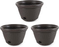 Suncast 3 Pack Decorative Wicker Garden Hose Holder Pot by Suncast