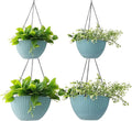 Hanging Planters for Outdoor Plants 8/10 Inch, ​4 Packs Hanging Flower Pot by RooTrimmer