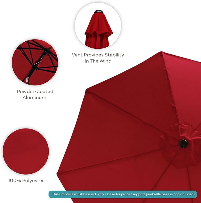 Sunnydaze Outdoor Patio Umbrella - Image 2