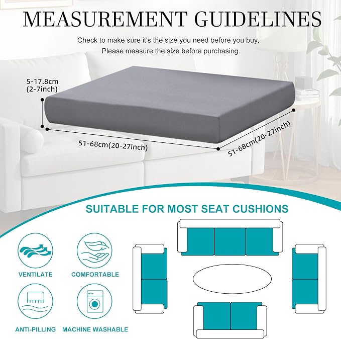12Pcs Stretch Patio Cushion Covers, Outdoor Couch Covers Replacement, Outdoor - Image 2