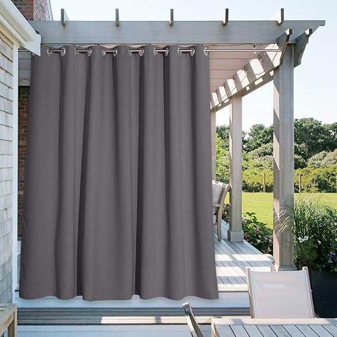 NICETOWN Outdoor Curtain for Patio Waterproof 100'' Width, Patio Privacy Panels - Image 8