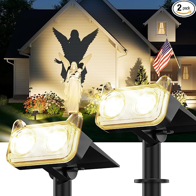 LETMY Solar Spot Lights Outdoor Waterproof by Letmy