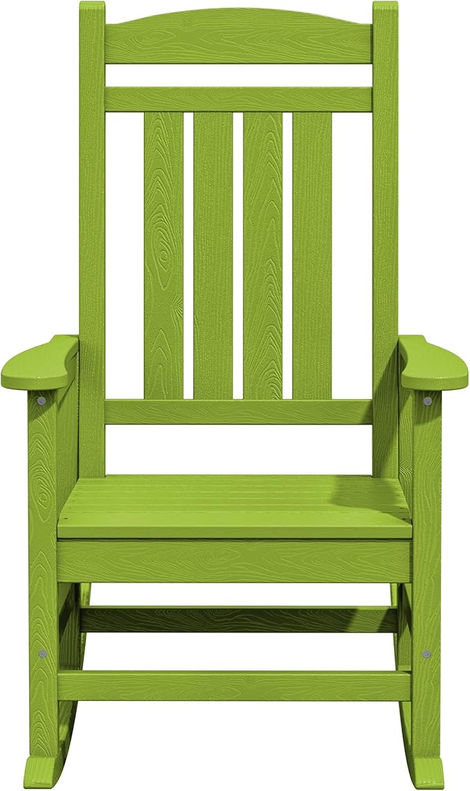KINGYES Outdoor Rocking Chair Set of 2, High Density Polyethylene Patio Rocking - Image 9
