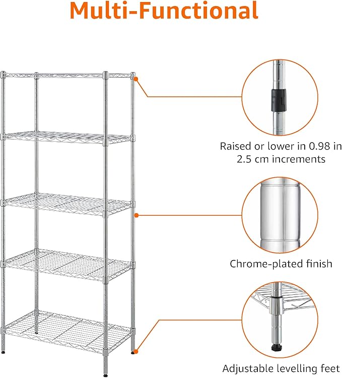 Amazon Basics 5-Shelf Adjustable Storage Shelving Unit - Image 7