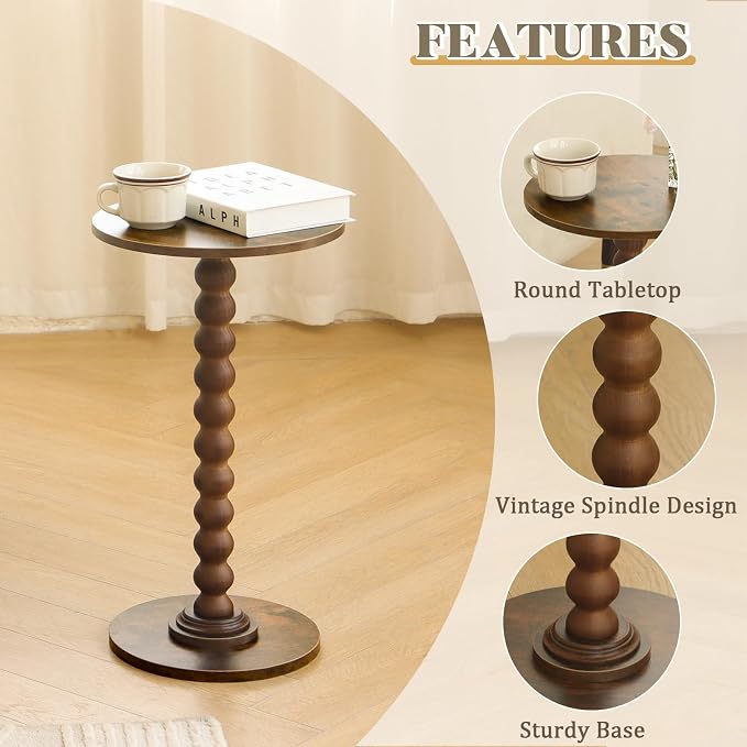 Round Side Table, Small Drink Table - Image 4