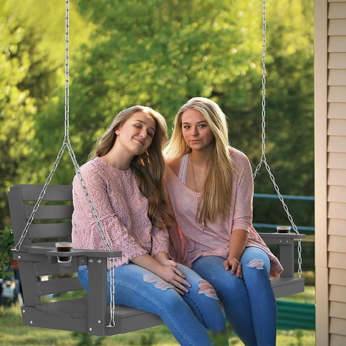 Plawdlik Porch Swings, 2 Seat Patio Chair - Image 2