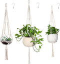 MIPON 3 Pack Macrame Plant Hanger Indoor Hanging Planter Holder by MIPON