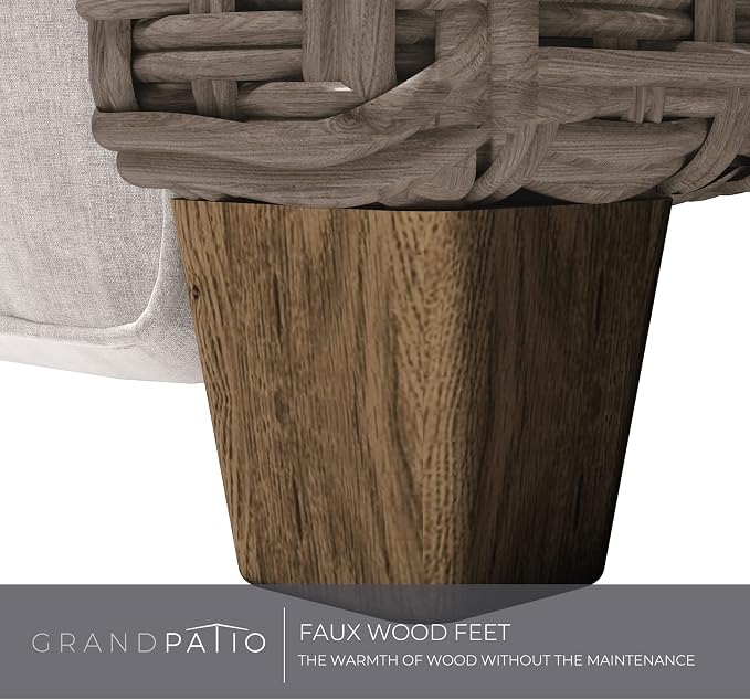 Grand patio Indoor & Outdoor Recliner Chair PE Wicker Patio Recliner - Image 8