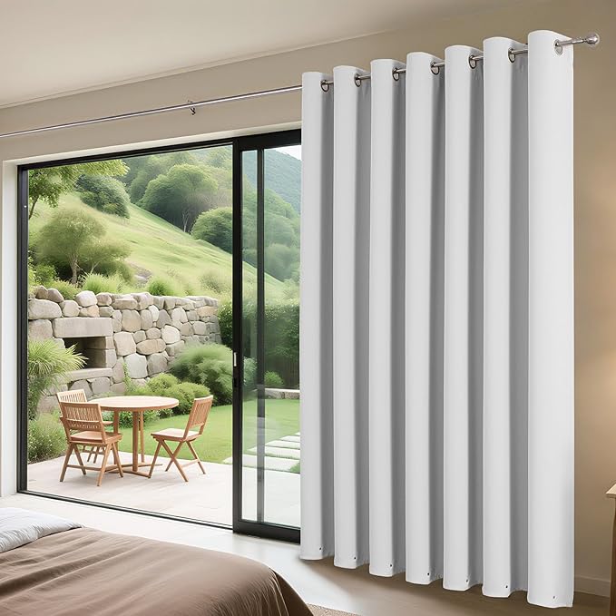 Joydeco Blackout Patio Sliding Door Curtains 72 Inches Long, Grommet Privacy - Image 3