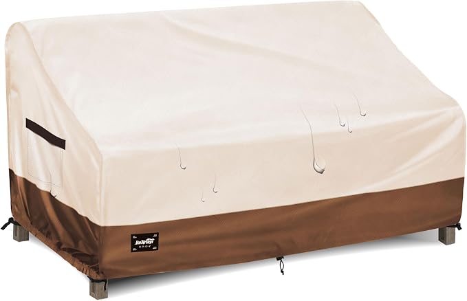 JinHrtoyi 2-Seater Patio Loveseat Cover, 58Wx32Dx31H inches Outdoor Furniture by JinHrtoyiFurnitureCovers