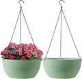 T4U 12 Inch Hanging Planters for Indoor Outdoor Plants, 2 Pack Plastic Hanging by T4U