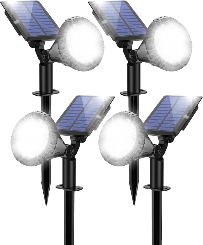 Solar Spot Lights for Outside, 21 LED Outdoor Solar Lights for Yard, 4 Pack - Image 8