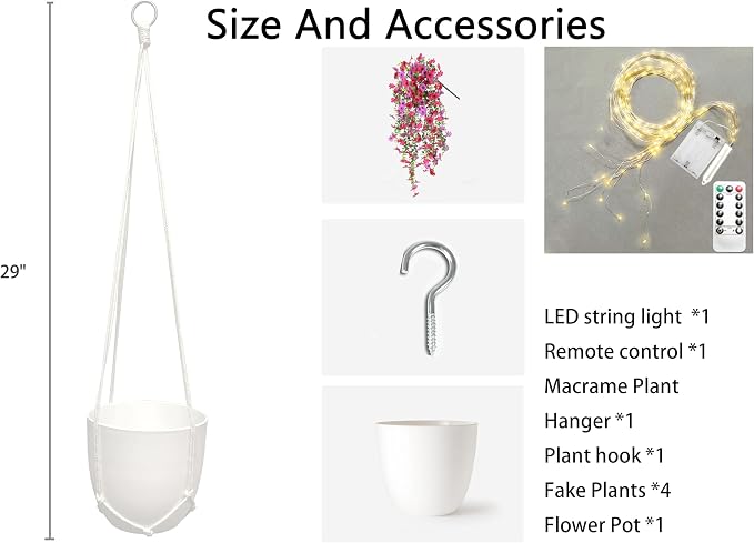 Comtelek Artificial Flowers for Outdoors Fake Hanging Plants - Image 3