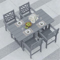 5-Piece Outdoor Dining Set, HDPE All-Weather Patio Table and Chairs Set by BIVODA