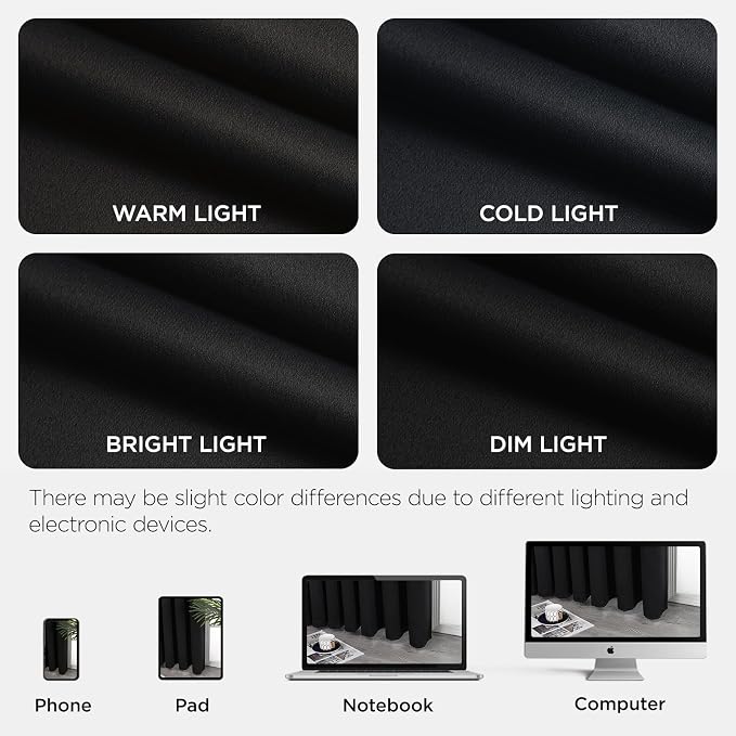 Joydeco Blackout Door Curtain for Doorway Privacy 108 Inches Long, Grommet - Image 8