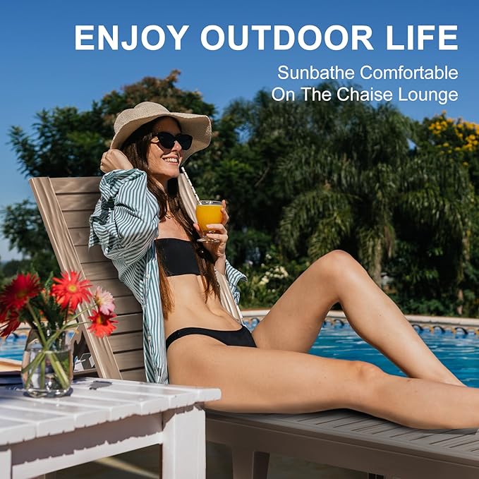 EasyUp Resin Chaise Lounge Chairs - Image 4