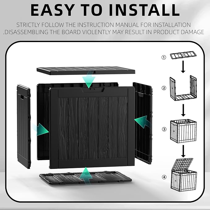 ROJIK 31 Gallon Outdoor Storage Box, Deck Box - Image 6