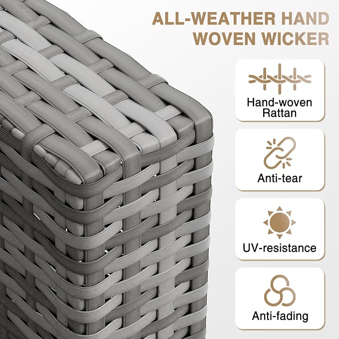 Aoxun Patio Furniture Sets, 10-Piece Outdoor Patio Furniture - Image 4