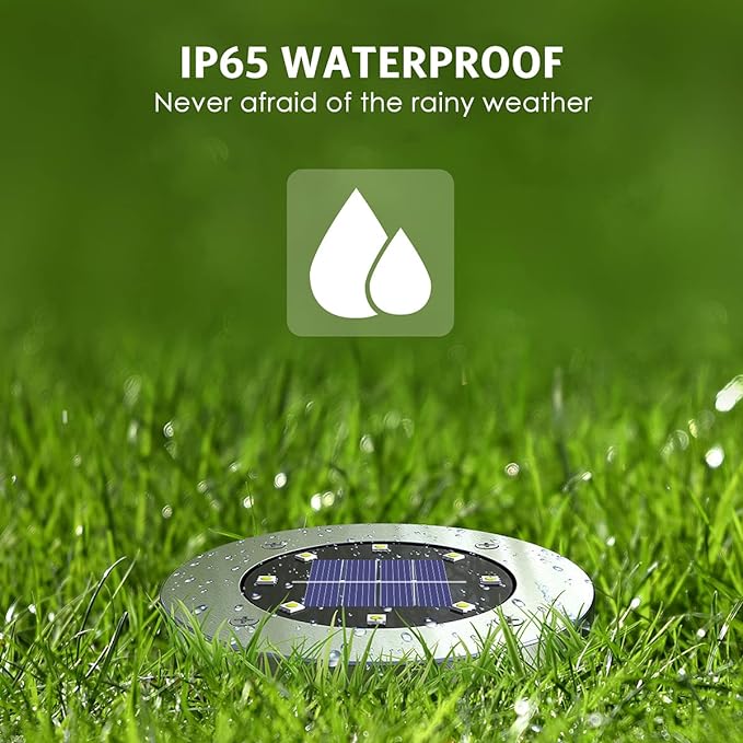 4.6inch Solar Lights Outdoor Waterproof, Solar Garden Lights Landscape Lighting - Image 3