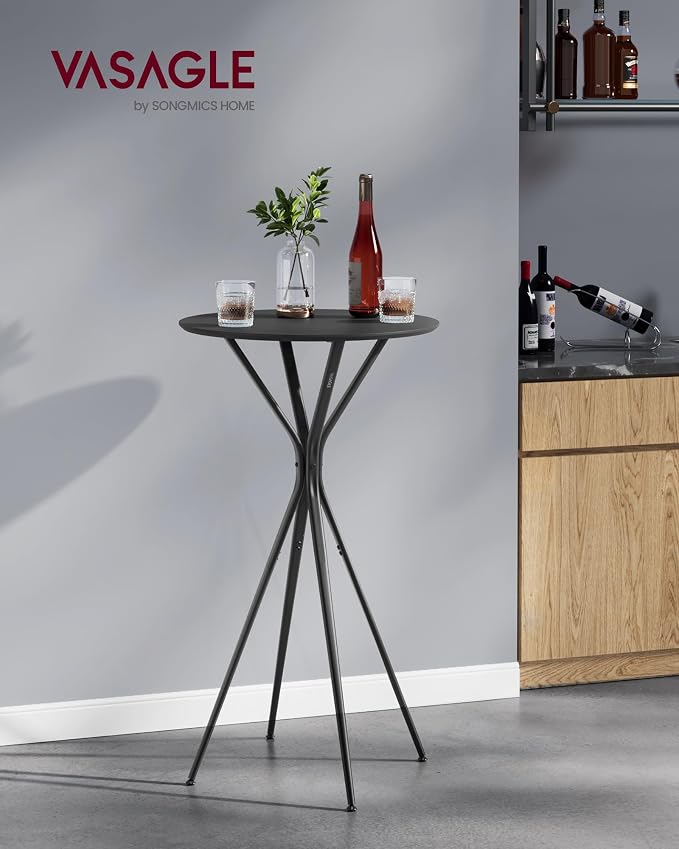 VASAGLE Bar Table, Round Cocktail High Top Pub Bistro Table - Image 7
